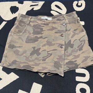 Zara Camouflage Wrap Skort